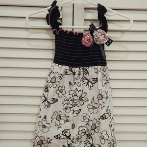 💜Floral and butterfly style romper Size 18 months